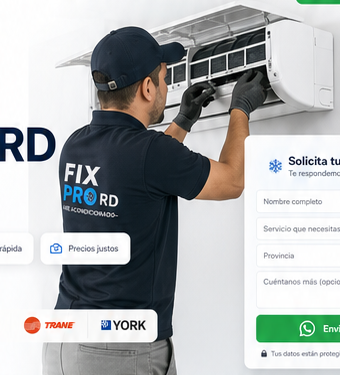 Tecnico Cool Down Oasis reparando aire acondicionado
